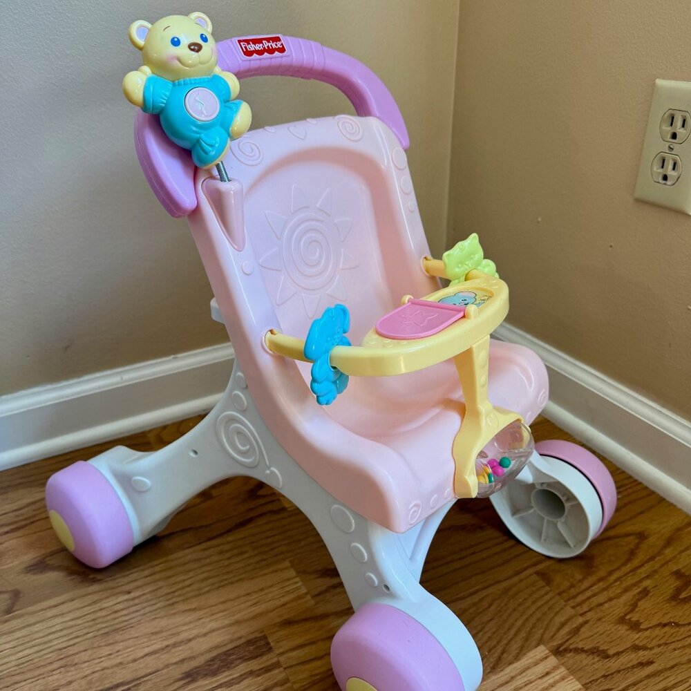 Fisher Price Brilliant Basics Stroll-Along Walker Toy Stroller